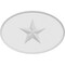 Ekena Millwork Standard Dalton Star Rosette With Beveled Edge, 8"W x 5 1/4"H x 3/4"P ROSP080X053X075DAL07 - alternate 4